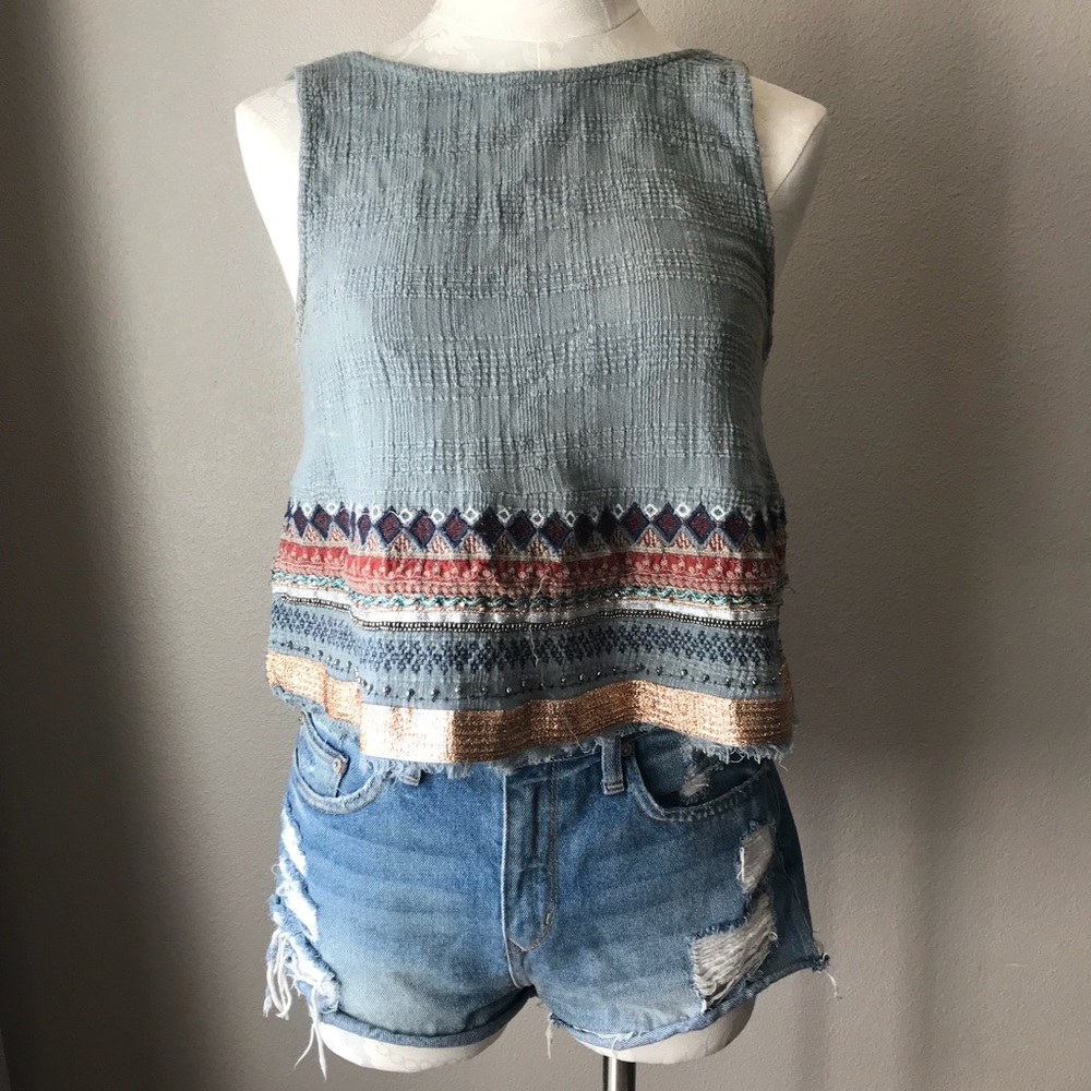 Urban Outfitters Embroidered Top